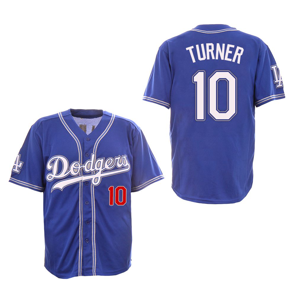 Men Los Angeles Dodgers #10 Turner Blue Fashion Edition MLB Jerseys->los angeles dodgers->MLB Jersey